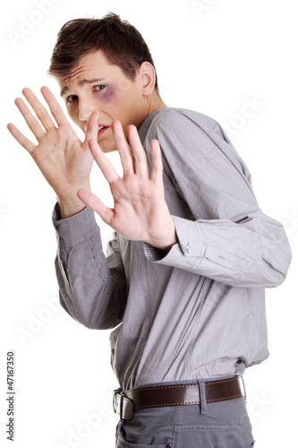 Photo: Young man being a Victim Young man being a Victim