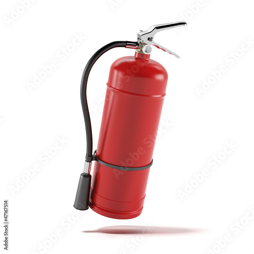 Illustration: Red fire extinguisher Red fire extinguisher