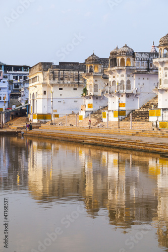 Photo: lake view to the ghats of Pushkar lake view to the ghats of Pushkar
