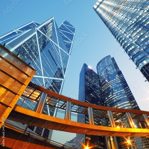 Photo: Modern office buildings in Central Hong Kong. Modern office buildings in Central Hong Kong.