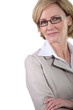 Businesswoman with glasses.
