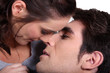 Couple embracing