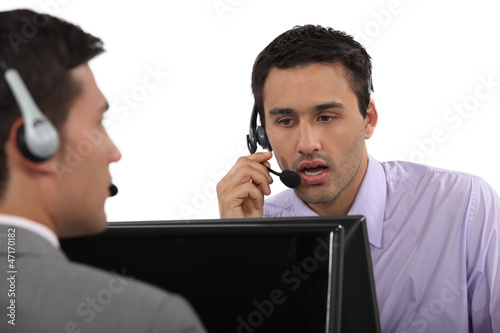 Photo: Customer service agents Customer service agents