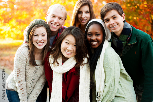Photo: Diverse group of friends together Diverse group of friends together