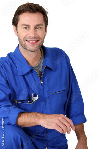Photo: Handyman in overalls Handyman in overalls