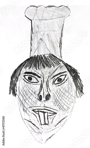 Photo: Chinese chef with big teeth Chinese chef with big teeth