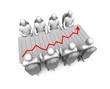 Illustration: Business discussing and financial chart diagram Business discussing and financial chart diagram