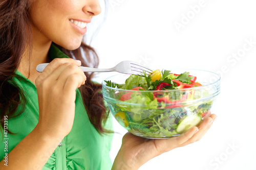 Photo: Eating salad Eating salad