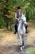 Young girl horseriding