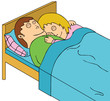 Vektor: sleeping couple sleeping couple