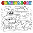 Coloring book crocodile image 1