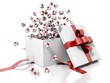 Gift box emitting little gift boxes