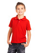 Young pretty boy posing at studio as a fashion model.
