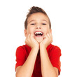 Portrait of  laughing happy boy