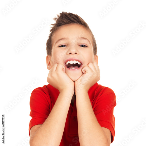 Photo: Portrait of laughing happy boy Portrait of laughing happy boy