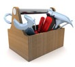 Tools and box