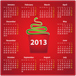 2013 calendar in English
