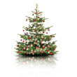 Photo: Weihnachtsbaum mit Roten Kugeln Weihnachtsbaum mit Roten Kugeln