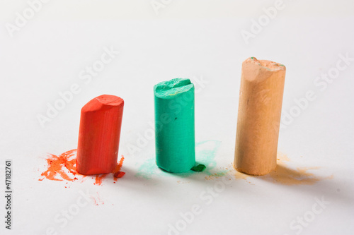 Photo: Coloured pastel crayons Coloured pastel crayons