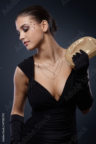 Photo: Beauty dressed for elegant party Beauty dressed for elegant party