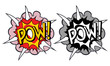 Vector: Cartoon explosion pop-art style Cartoon explosion pop-art style