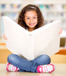 Little girl at the library