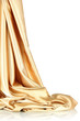 beautiful silk drape, isolated on white