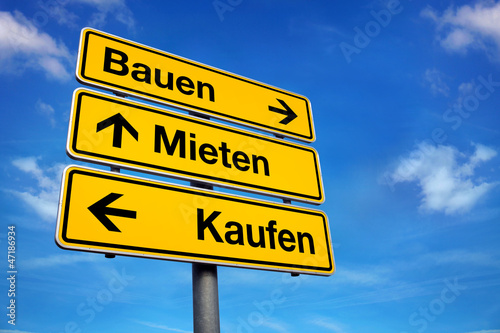 Illustration: Bauen Mieten Kaufen Bauen Mieten Kaufen