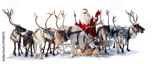 Photo: Santa Claus and his deer Santa Claus and his deer