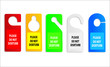 hotel do not disturb door hanger