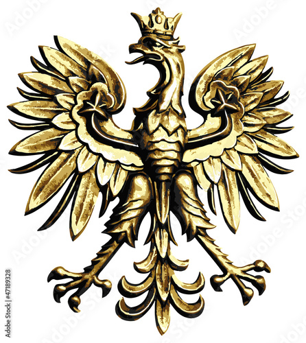 Vector: Poland eagle on white background Poland eagle on white background