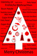 Weihnachtskarte in verschiedenen Sprachen