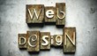Web design concept with vintage letterpress