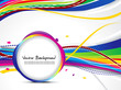 abstract colorful wave background with circle