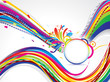 abstract colorful  background with floral