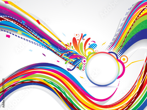 Vector: abstract colorful background with floral abstract colorful background with floral
