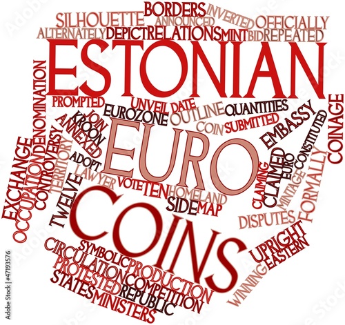 Illustration: Word cloud for Estonian euro coins Word cloud for Estonian euro coins
