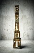 Print concept, vintage letterpress type