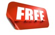 Free concept, cut out in sticker