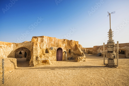 Star wars movie decoration in the Sahara Desert, Tunisia