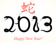 Chinese New Year of the Snake 2013. Vector greeting card