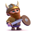 Viking looks up at the sky