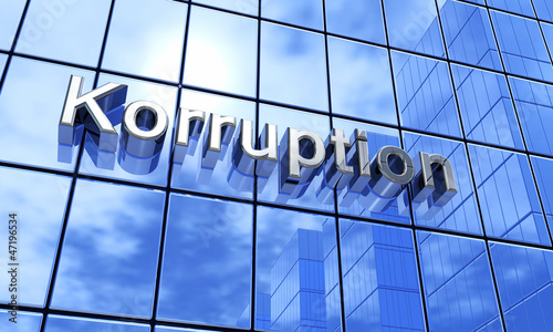 Illustration: Korruption - Fassaden Text Konzept Korruption - Fassaden Text Konzept