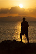 Photo: Silhouette of a person against sunset Silhouette of a person against sunset