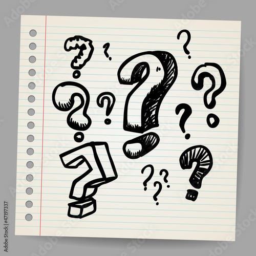 Vector: Scribble question marks Scribble question marks