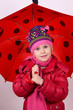 kind mit regenschirm