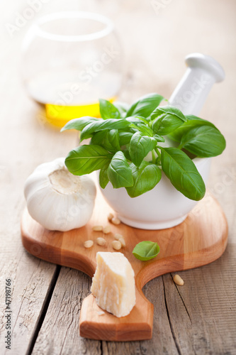 Photo: ingredients for pesto sauce ingredients for pesto sauce