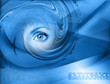 High-tech technology background with eye