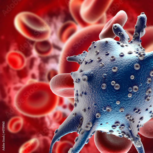 Illustration: Virus and bacterium background Virus and bacterium background