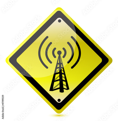 Illustration: wifi yellow sign wifi yellow sign